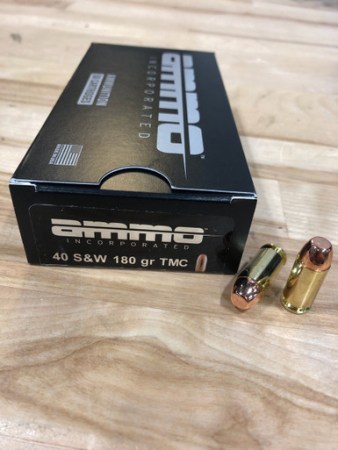 Ammo Incorporated 40 S&W 180 Grain Total Metal Coating AI40180TMC-A50 50 Rounds