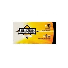 Armscor 9mm Luger Ammunition ARM50043 115 Grain Full Metal Jacket 50 Rounds