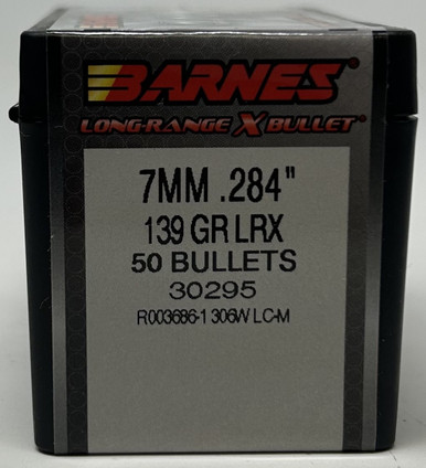 Barnes 7mm (.284 Dia) Reloading Bullets Copper LRX B30295 139 Grain Boat Tail Ballistic Tip 50 Pieces
