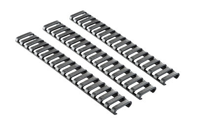 ERGO 18-SLOT LDDR RAIL COVERS 3PK BK