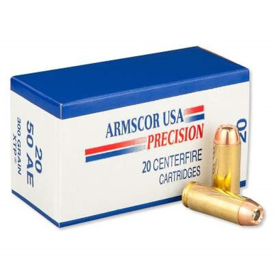 Armscor 50 AE Ammunition 300 Grain XTP 20 rounds