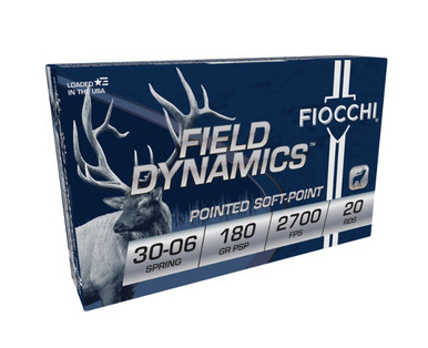 Fiocchi 30-06 Springfield Ammunition FI3006D 180 Grain InterLock Soft Point 20 Rounds