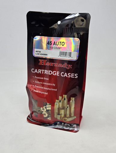 Hornady 45 Auto Unprimed Reloading Brass Casings H8760 100 Pieces