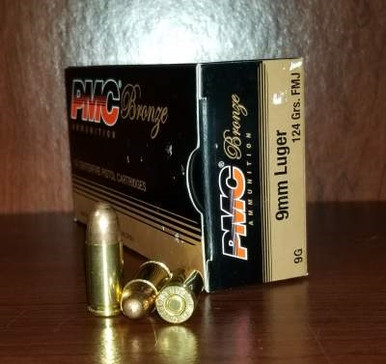 PMC 9mm Ammunition PMC9G 124 Grain Full Metal Jacket 50 Rounds