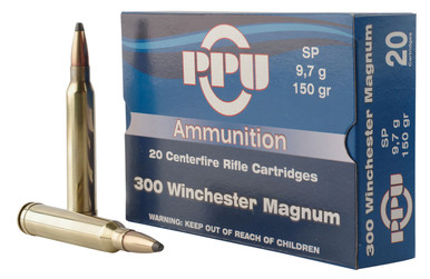 Prvi PPU 300 Winchester Magnum Ammunition PP3001 150 Grain Soft Point 20 Rounds