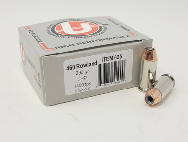 Underwood 460 Rowland Ammunition UW625 230 Grain Jacketed Hollow Point 20 Rounds