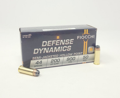 Fiocchi 44 Special Ammunition Defense Dynamics 44SA 200 Grain Semi-Jacketed Hollow Point 50 Rounds