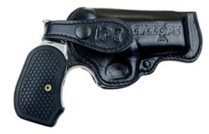 Bond Arms BACYP-45-70 Cyclops .45-70 Satin Package W/ Leather Holster 4.25" Single Shot Stainless/Black B6 Resin Grips